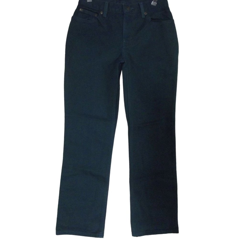 Jeanology Jeans 2P x 30" Forest Green Colored Low Rise Straight Leg Newport News